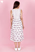 Slub Cotton Sleeveless Dress  In Block Print